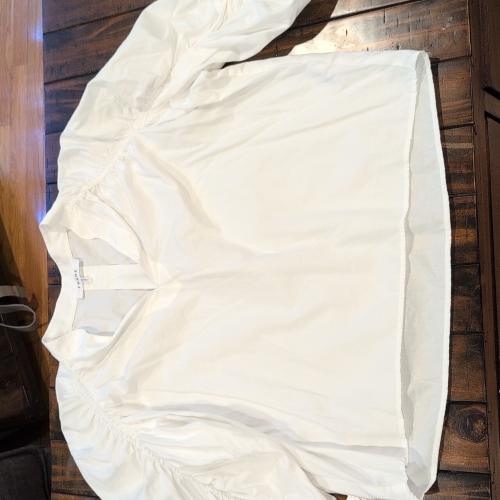 Frame Ruched Cali Popover Blouse - Picture 4 of 10